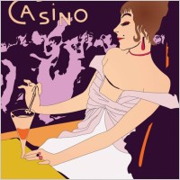 Retro Casino Poster Vector