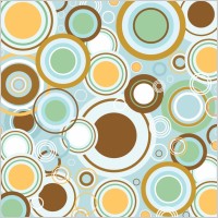 Retro Circles Vector Pattern