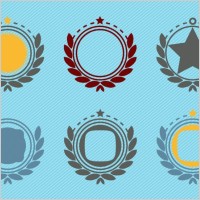 Retro Emblem Badge Decorations