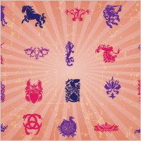 Retro Heraldic Vector Graphics