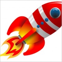 Retro Rocket Vector