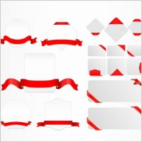 ribbon and tag vector