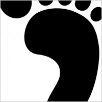 Right Foot Print clip art