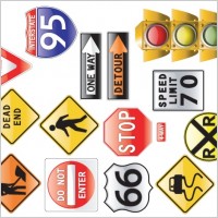 road signs amp; traffic light