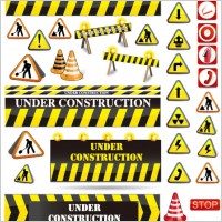 road warning signs vector