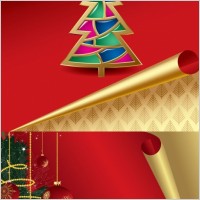 roll angle of the christmas card vector