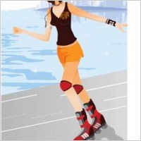 roller skate vector 3