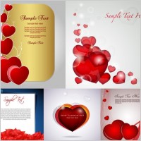 romantic love card vector