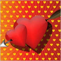 Romantic Love Card Vector