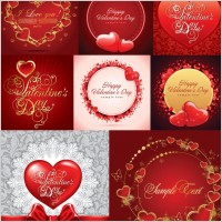 romantic love cards vector