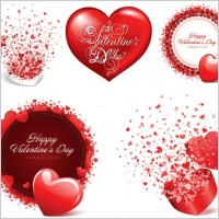 romantic valentine day cards vector