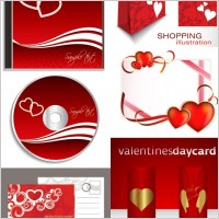 romantic valentine day elements 02 vector