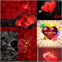 romantic valentine day greeting card vector