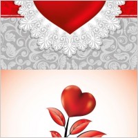 romantic valentine day heartshaped elements vector