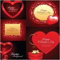 romantic valentine day love card vector