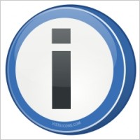 Round blue infomation sign