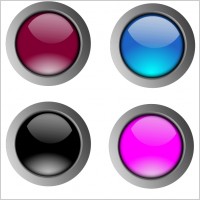 Round glossy buttons