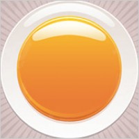 round orange crystal material