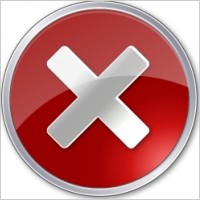 Round red close button