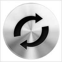 Round silver refresh button