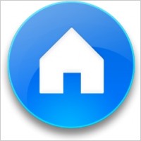 Rounded blue home button