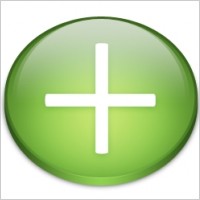 Rounded green cross sign button