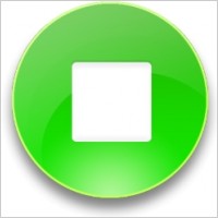 Rounded green stop  button