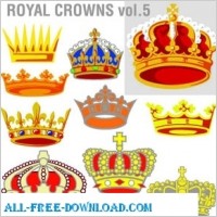 royal crowns vectors eps