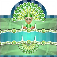 Royal Peacock Girl Border
