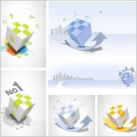 rubik cube theme vector