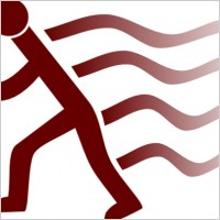 Runner, Simple, With Wake Marks clip art