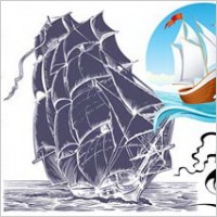 Sailing Ship Theme Vector
