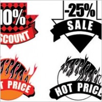 sale discount decorative icon vector