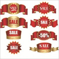 Sale Discount label vector materials