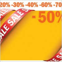 sale ribbon card vector