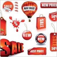 salesrelated decorations vector