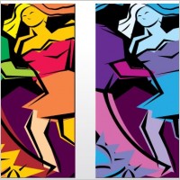 Salsa Dancing Abstract illustration