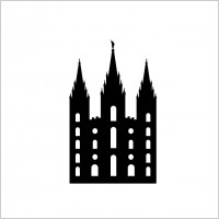 Salt Lake Temple Silhouette