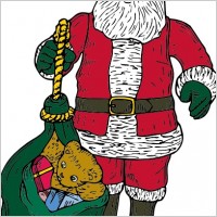 Santa Christmas Presents clip art