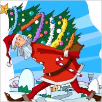 Christmas scene illustration santa claus Free vector for free download about (9) Free vector in