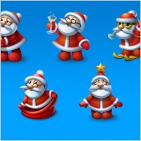 Santa Icons set icons pack