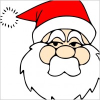 Santa Line Art clip art