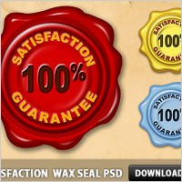 Satisfaction Guarantee Wax Seal PSD