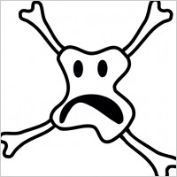 Scary Smiley Skull clip art
