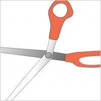 Scissors Wide Open clip art
