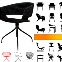 seat silhouette vector