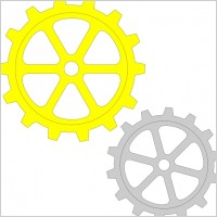 Separate Gears clip art