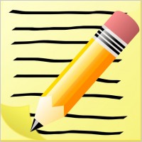 Sephr Notepad With Text And Pencil clip art