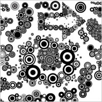 series of black and white design elements vector 10 circle graph