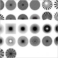 series of black and white design elements vector 13 radiation